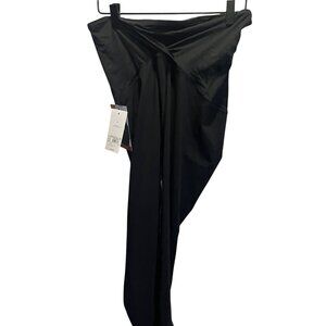 Ingrid & Isabel Maternity Crossover Panel Black Leggings  M Stretch